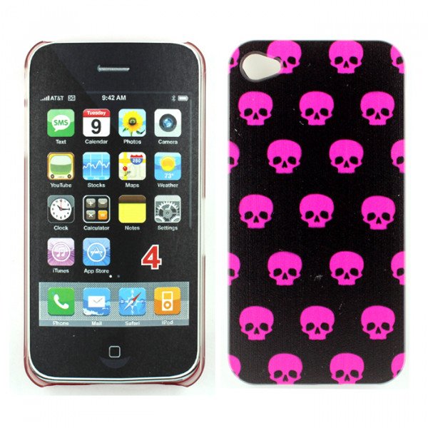 Wholesale iPhone 4 4S Purple Skull Design Case